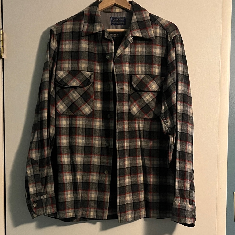 Vtg Pendleton Flannel Shirt - 100% wool